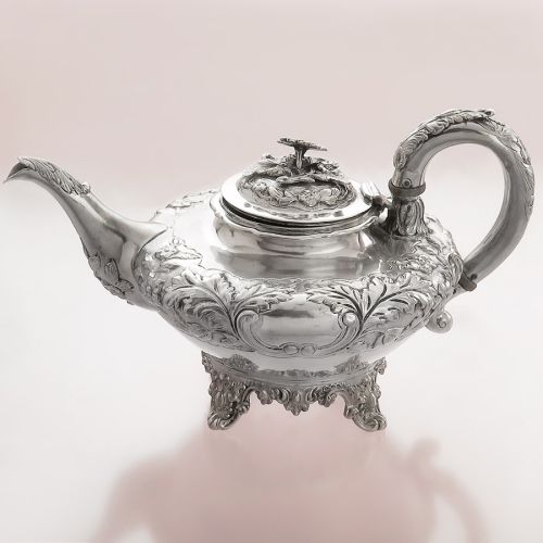 Teekanne Viktorianisch London 1838 925er Silber