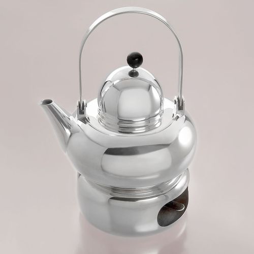 Wilkens Teekanne auf Stövchen /  Rechaud 925er Silber
