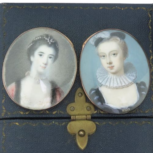 Schließen für Perlenkette Miniaturen 750er Rotgold um 1780-1800