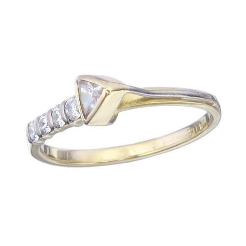 Ring Diamant und Brillanten 750er Gelbgold