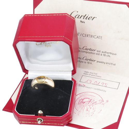 Cartier Ring Ellipse Large Citrin 750er Gelbgold Zertifikat Box